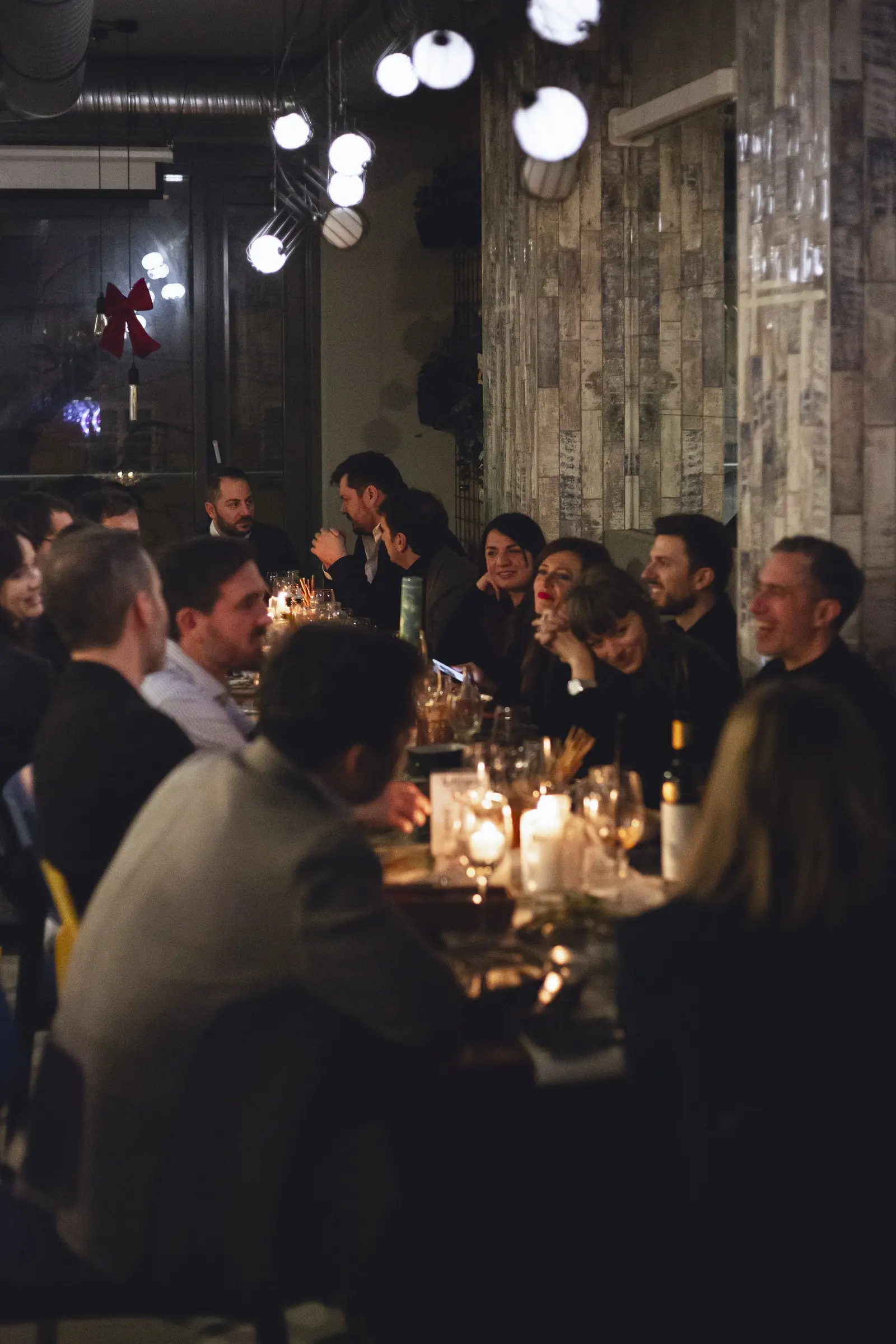 A Christmas group dinner by candlelight at Bottegas, ul. Oboźna 9, Warsaw